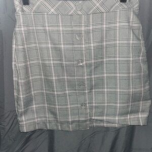 JOA Plaid Gray Skirt